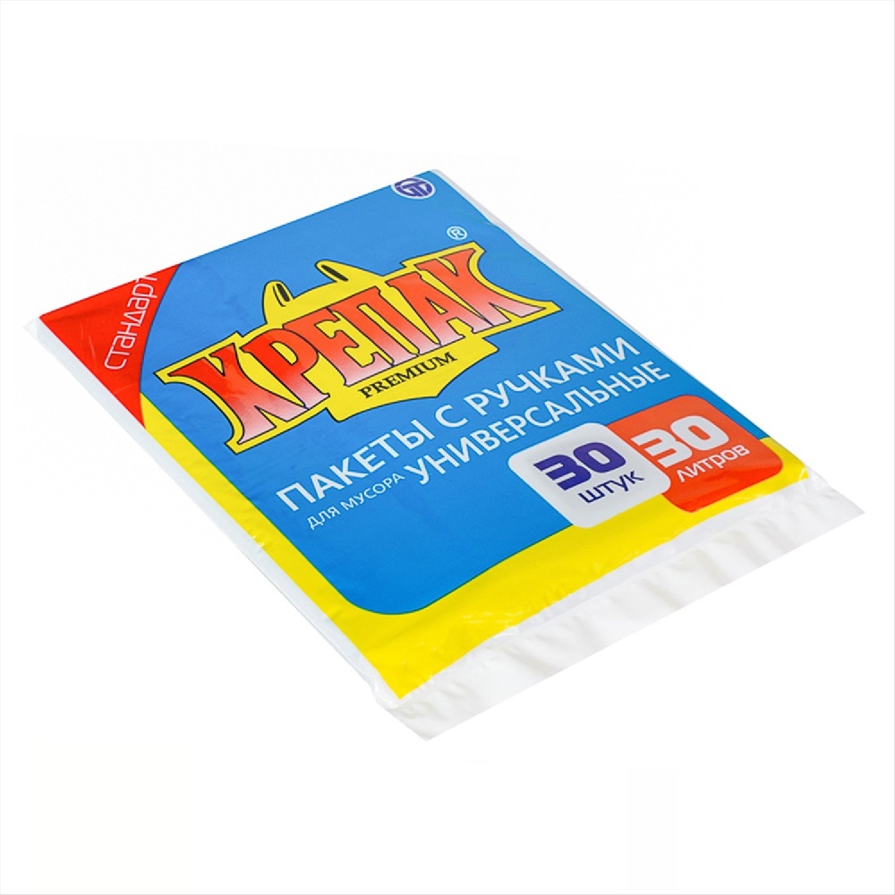 Мешки для мусора КРЕПАК 30л 30шт с ручками  /50