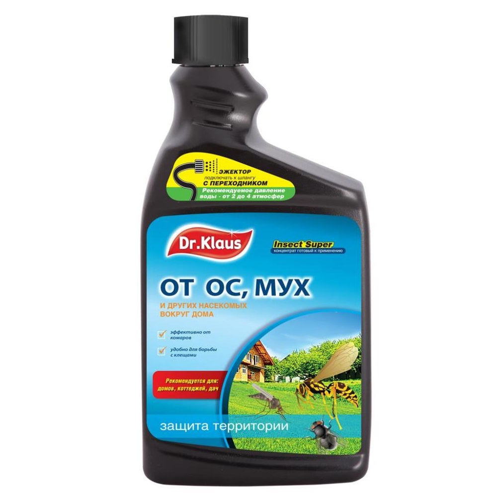 Запаска Dr.Klaus Insect Super от мух, ос, комар, мошек, иксодовых клещей 1л/8