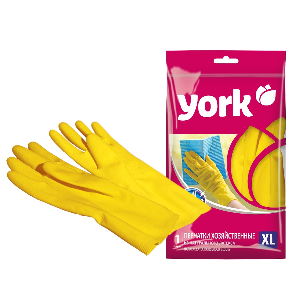 Перчатки резиновые YORK (XL) /144