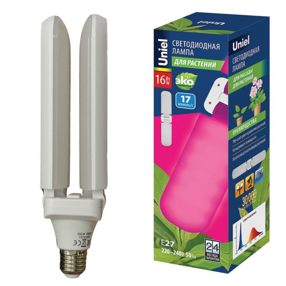Лампа светодиодная для растений LED-P65-16W  /1