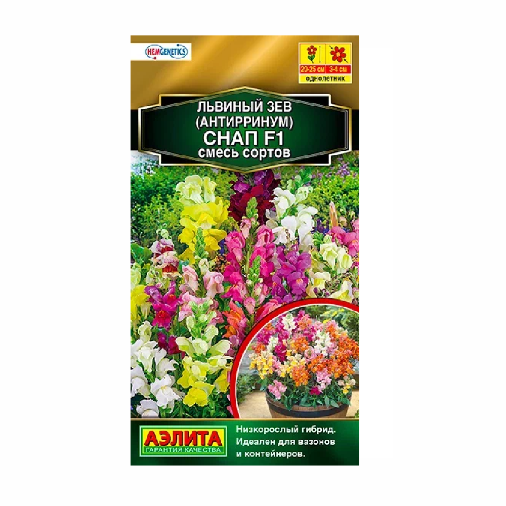 Львиный зев (антирринум) Снап F, смесь сортов  10шт/10