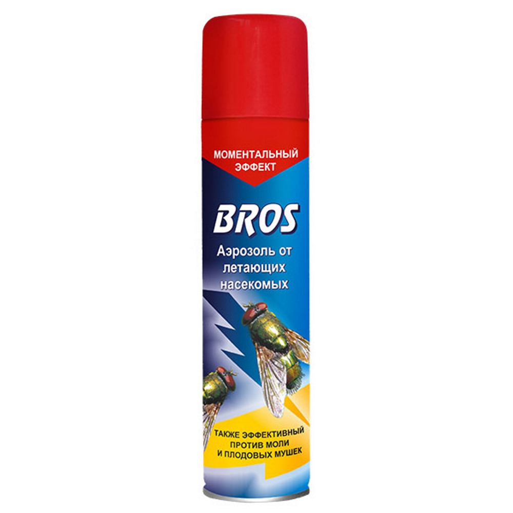 Аэрозоль BROS от мух, комар, москитов, мошек, бабочек, моли 250мл/12