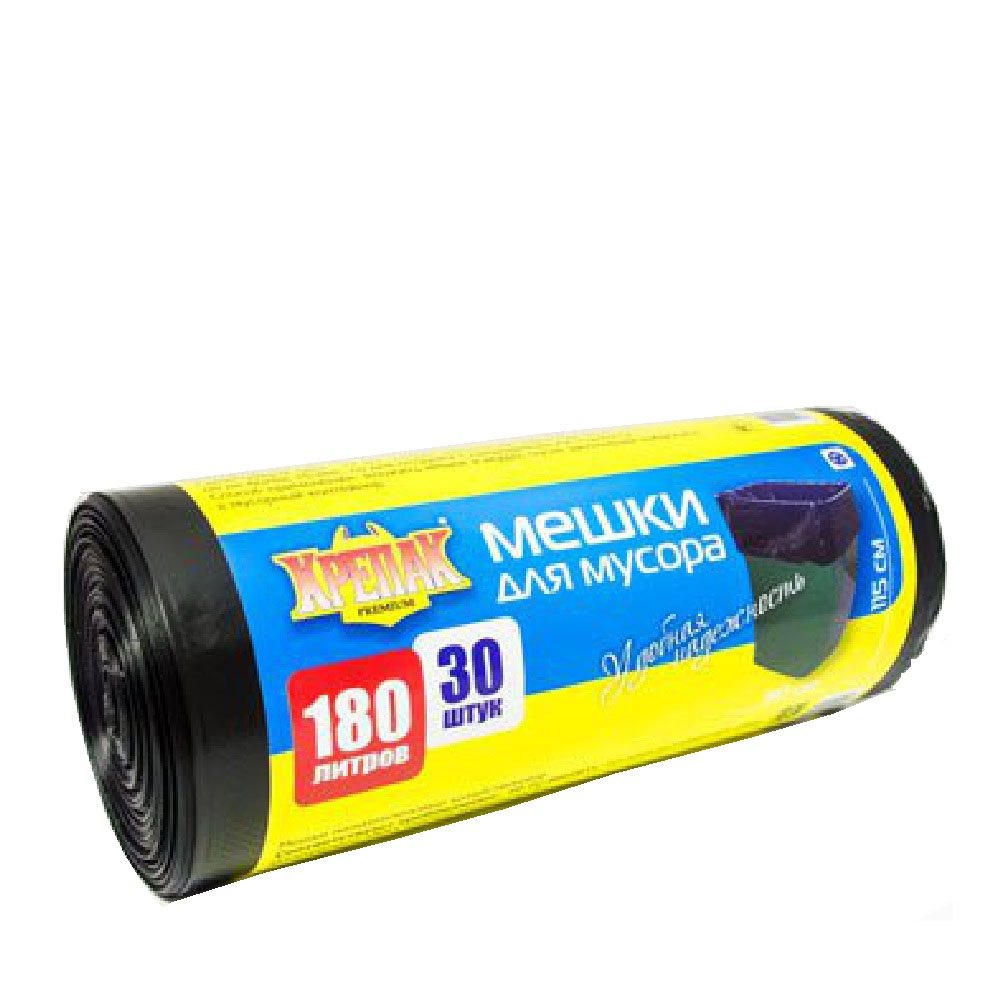 Мешки для мусора КРЕПАК 180л 30шт рулон /10