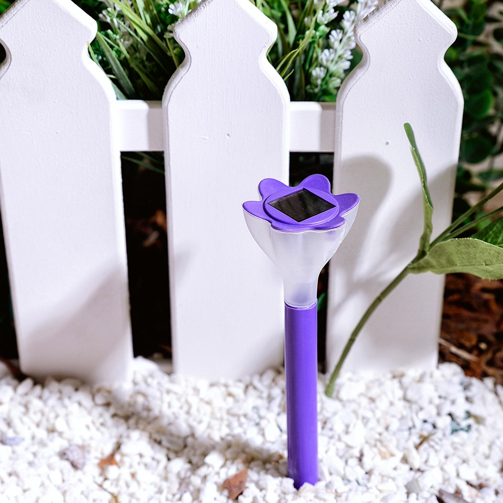 Светильник садовый на солнечной батарее Purple crocus /